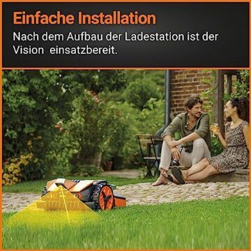 WORX Landroid Vision M600 Mähroboter WR206E - für Gärten bis 600qm - mit WLAN & Bluetooth - Mähroboter ohne Begrenzungskabel - aktive Hindernisvermeidung - APP Steuerung - Multizonen Management - 2