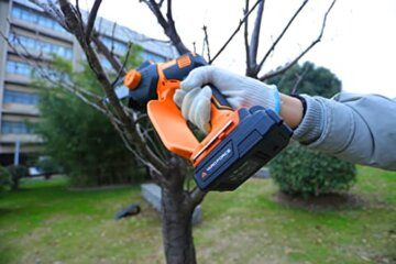Yard Force 20V Akku Handkettensäge LS C13, mit 2,0 Ah Akku, 13 cm Schnittlänge, 3,2 m/s Kettengeschwindigkeit, inkl. Kettenschnellspanner - 5