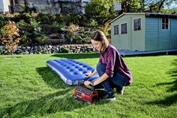 Einhell Hybrid-Kompressor PRESSITO 18/25 Hybrid Power X-Change (18 V, Betrieb mit Stromkabel oder Akku, max. 11 bar, inkl. 4-tlg. Adapter-Set & 2 Schläuchen, ohne Akku) - 5