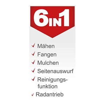 Scheppach MS225-53 Benzin Rasenmäher mit Antrieb - 6PS | 53 cm Schnittbreite | Reinigungsfunktion | 65 Liter Fangkorb | Stahlgehäuse | 7-stufige Höhenverstellung | Mulchfunktion | Seitenauswurf - 2