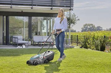 Gardena Elektro-Rasenmäher PowerMax 32/1200 G2: Mäher bis 300 m², 1200 W Leistung, 32 cm Schnittbreite, 30 l Fangvolumen, 35 bis 65 mm Schnitthöhe, ErgoTec Griff, zusammenklappbar (14633-20) - 6