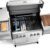 BURNHARD EARL 4-Brenner Gasgrill Edelstahl inkl. Heckbrenner, mit Gusseisen Grillrost & inkl. stabiler Abdeckhaube, Seitenkochfeld mit Infrarot Keramikbrenner - 5