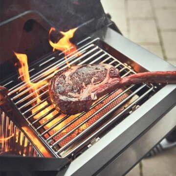 BURNHARD EARL 4-Brenner Gasgrill Edelstahl inkl. Heckbrenner, mit Gusseisen Grillrost & inkl. stabiler Abdeckhaube, Seitenkochfeld mit Infrarot Keramikbrenner - 6