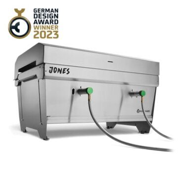 BURNHARD Klappgrill Jones 2-Brenner mit Deckel, 6,4 kW Edelstahl Gasgrill inkl. Transporttasche mit Rucksackfunktion und Multitool, Faltgrill ideal für Camping - 2