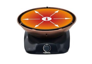 Campingaz 360 Grill CV, runder Tischgrill, Camping-Grill mit Deckel, Balkon-Grill, kleiner Gas-Grill mit 2.200 Watt Leistung, Betrieb mit CV470 Plus Gaskartusche - 12