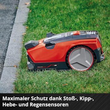 Einhell Mähroboter FREELEXO CAM 500 Power X-Change (18V, Kamera ersetzt Begrenzungsdraht, für 500 m², Brushless, bis 25% Steigung, Schnittbreite 18 cm, inkl. 3,0 Ah Akku, 5 m Magnetband) - 6