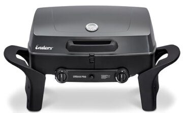Enders® Gasgrill URBAN PRO, Tischgrill, Grillen-, Kochen- und Backen Funktion, 2 Edelstahl-Brenner, kleiner , Grill-Thermometer, Balkon, Camping-Grill, Aluguss-Gehäuse + Deckel, #2060 - 6