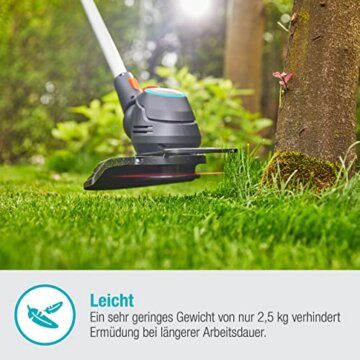 Gardena Akku-Trimmer ComfortCut 23/18V P4A ohne Akku: Rasentrimmer mit 230 mm Schnittkreis, Teleskopstiel und schwenkbarer Trimmerkopf (14701-55) - 2