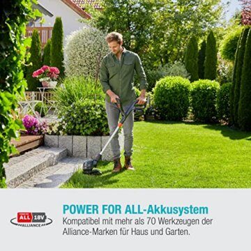 Gardena Akku-Trimmer ComfortCut 23/18V P4A ohne Akku: Rasentrimmer mit 230 mm Schnittkreis, Teleskopstiel und schwenkbarer Trimmerkopf (14701-55) - 3
