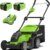 Greenworks 40V Kabelloser Akku Rasenmäher für Flächen bis zu 500 m², 41 cm Schnittbreite, 50-Liter-Sack PLUS zwei 40 V 2Ah-Akkus mit Ladegerät, 3 Jahre Garantie-G40LM41K2X - 1