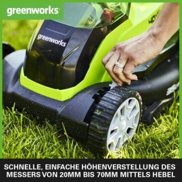 Greenworks G40LM35 Kabelloser Akku Rasenmäher - Für Flächen bis zu 400 m², 35 cm Schnittbreite, 40-Liter-Sack OHNE 40-V-Akku und Ladegerät, 3 Jahre Garantie - 4