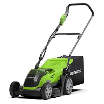 Greenworks G40LM35 Kabelloser Akku Rasenmäher - Für Flächen bis zu 400 m², 35 cm Schnittbreite, 40-Liter-Sack OHNE 40-V-Akku und Ladegerät, 3 Jahre Garantie - 1