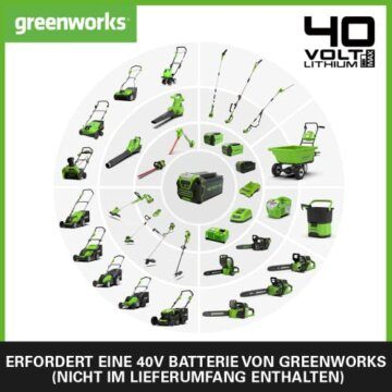 Greenworks G40LM35 Kabelloser Akku Rasenmäher - Für Flächen bis zu 400 m², 35 cm Schnittbreite, 40-Liter-Sack OHNE 40-V-Akku und Ladegerät, 3 Jahre Garantie - 6