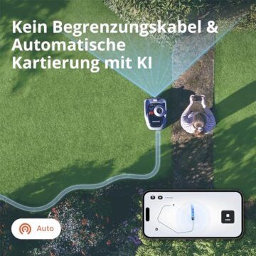 Navimow i105E Mähroboter ohne Begrenzungskabel 500 m², RTK+Vision Rasenmäher Roboter, KI Automatische Kartierung, Virtuelle Begrenzung, Mehrzonen-Management - 3
