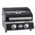 RÖSLE Gasgrill BBQ-Portable VIDERO G2-P, tragbarer Tischgrill mit 2 Edelstahlbrennern, Warmhalterost und Deckel mit Glaseinsatz sowie Deckelthermometer, pulverbeschichteter Stahl, 50 mbar - 1