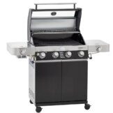 RÖSLE Gasgrill BBQ-Station VIDERO G4-S Schwarz, Grill mit 4 Edelstahlbrennern, extra Primezone und Seitenbrenner, klappbare Seitentische, VARIO+, pulverbeschichteter Stahl - 1