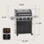 RÖSLE Gasgrill BBQ-Station VIDERO G4-S Schwarz, Grill mit 4 Edelstahlbrennern, extra Primezone und Seitenbrenner, klappbare Seitentische, VARIO+, pulverbeschichteter Stahl - 7