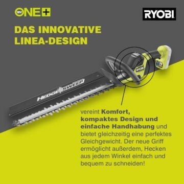 RYOBI 18 V ONE+ Akku-Heckenschere RY18HT50A-0 (Schnittgeschwindigkeit 1350 U/min, Messerlänge 50 cm, 24 mm Messerabstand, ohne Akku & Ladegerät im Karton) - 2