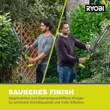 RYOBI 18 V ONE+ Akku-Heckenschere RY18HT50A-0 (Schnittgeschwindigkeit 1350 U/min, Messerlänge 50 cm, 24 mm Messerabstand, ohne Akku & Ladegerät im Karton) - 5
