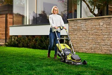RYOBI 18 V ONE+ Brushless Akku-Rasenmäher RY18LMX40A-0 (Schnittbreite 40 cm, Reichweite bis zu 700 m², 6-stufige Schnitthöhenverstellung, 50 L Grasfangkapazität, ohne Akku und Ladegerät) - 3