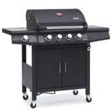TAINO RED 4+1 Gasgrill Grillwagen BBQ Edelstahl-Brenner Gas-Grill mit Seitenkocher - 1