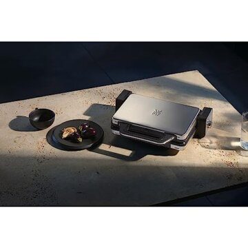 WMF Lono Kontaktgrill 2-in-1, Tischgrill, Grillplatten spülmaschinenfest, 2100 W - 2