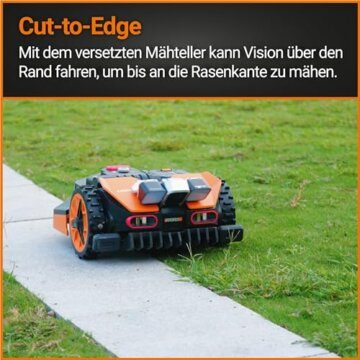 WORX Landroid Vision M800 Mähroboter WR208E.1 für Gärten bis 800m² - intelligenter Mähroboter ohne Begrenzungskabel – WLAN & Bluetooth – aktive Hindernisvermeidung mit KI-Technologie – APP Steuerung - 8