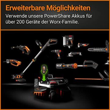 WORX Landroid Vision M800 Mähroboter WR208E.1 für Gärten bis 800m² - intelligenter Mähroboter ohne Begrenzungskabel – WLAN & Bluetooth – aktive Hindernisvermeidung mit KI-Technologie – APP Steuerung - 10