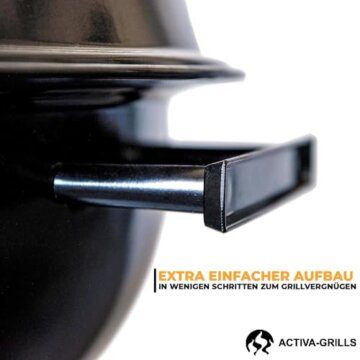 ACTIVA Kugelgrill Montenegro | Premium Grill mit einstellbarer Luftzufuhr, hochwertigem Grillrost & Deckel | Holzkohle Grill für gelungenes Barbecue - 5