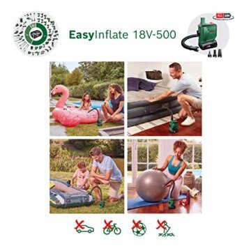 Bosch Home and Garden Bosch Home and Garden Bosch elektrische Luftpumpe/Luftpumpe für Luftmatratze EasyInflate 18V-500 (ohne Akku; 18 Volt System; zum Aufblasen und Entleeren; im Karton) - 4