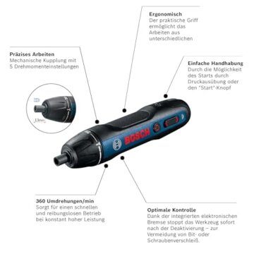 Bosch Professional Akkuschrauber Bosch GO (inkl. 25-tlg. Bit-Set, USB-Ladekabel, Ohne Ladekabeladapter, L-BOXX Mini) - Amazon Exclusive Set - 3