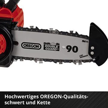 Einhell Professional Einhand-Akku-Kettensäge FORTEXXA 18/20 TH Power X-Change (Li-Ion, 18 V, Brushless-Motor, 20 cm OREGON-Qualitätsschwert & -kette, max. 3.800 min-1, ohne Akku & Ladegerät) - 9