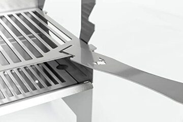 FENNEK 2.0 | Mobiler und steckbarer Holzkohle-Grill aus Edelstahl für Camping, Trekking, Vanlife, Garten und Outdoor Grill-Spaß (FENNEK 2.0) - 3