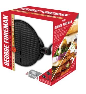 George Foreman Grill 2in1 Elektrogrill [Testsieger]: Standgrill & Tischgrill (Innen- & Außennutzung, Balkon & Küche, Ø44,5cm, Temperaturanzeige, Fettauffangschale, 2400W) Kugelgrill 22460-56, Schwarz - 12
