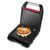 George Foreman Kontaktgrill & Panini- / Sandwichgrill [Größe 24x17cm - für 3 Portionen] Compact Steel Rot (für Fleisch, Fisch und Gemüse, Panini und Sandwichmaker, Reduziert bis zu 42 % Fett)25030-56 - 1