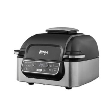 Ninja Foodi Grill & Airfryer, 5,7L Heißluftfritteuse, Air Fryer, spülmaschinenfeste Teile, 5-in-1, Schwarz/Silber AG301EU - 4