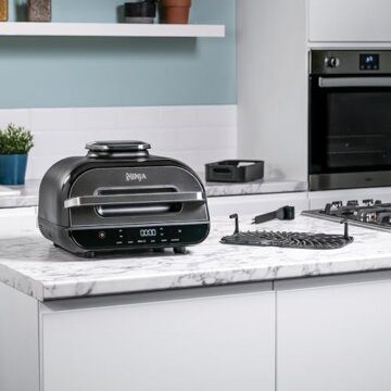 Ninja Foodi MAX Grill & Airfryer, 5,7L Heißluftfritteuse, Air Fryer mit digitalem Temperaturfühler, spülmaschinenfeste Teile, 6-in-1, Grau/Silber AG551EU - 3