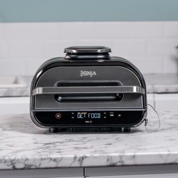 Ninja Foodi MAX Grill & Airfryer, 5,7L Heißluftfritteuse, Air Fryer mit digitalem Temperaturfühler, spülmaschinenfeste Teile, 6-in-1, Grau/Silber AG551EU - 6