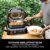Ninja Woodfire Elektrogrill, Camping-Grill mit Smoker-& Heißluftfritteuse, 7-in-1-Outdoor Grill, räuchern, braten, backen, wetterfest, antihaftbeschichtet, tragbar, Grau/Schwarz OG701EU - 7