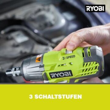 RYOBI 18 V ONE+ Akku-Schlagschrauber R18IW3-0 (max. Drehmoment 400 Nm, 1/2 Zoll Vierkant-Aufnahme, 3 Schaltstufen, Schlagzahl 0-3.200 min-1, LED-Beleuchtung, ohne Akku & Ladegerät im Karton) - 5