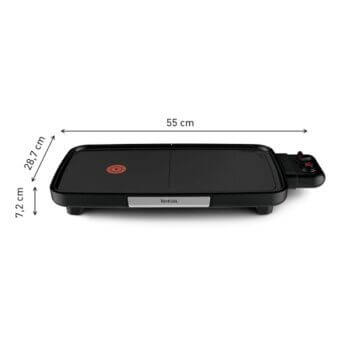 Tefal CB6418 BBQ Booster Tischgrill | Power-Boost-Zone | 2200 Watt | Antihaftbeschichtung | 6 Stufen Thermostat | Auffangschale spülmaschinengeeignet | Thermo-Spot | extragroße Grillfläche | Schwarz - 8