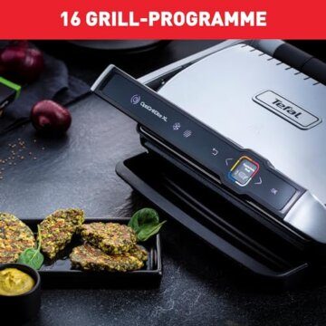 Tefal OptiGrill Elite XL Kontaktgrill, 16 Programme, Digitales Display mit Garstufenanzeige, Abnehmbare XL-Platten, Elektrogrill, Edelstahl, GC760D12 - 5