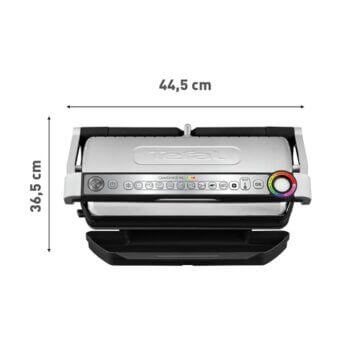 Tefal OptiGrill+ XL Kontaktgrill, 9 Programme, Garstufenanzeige, Abnehmbare XL-Platten, Manueller Modus, Elektrogrill, Edelstahl, GC722D16 - 8