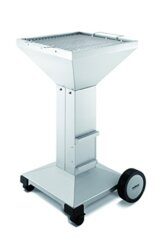 THÜROS T3 Plattenfuß fahrbar Edelstahl Holzkohle Gartengrill Grau - 1