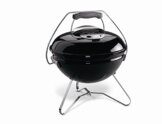 Weber Smokey Joe Premium Holzkohlegrill, Ø 37cm Grillfläche, portabeler BBQ Grill mit praktischem Tragebügel, porzellanemaillierten Deckel & Kessel - Schwarz (1121004) - 1