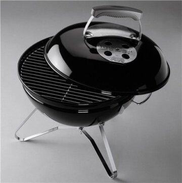 Weber Smokey Joe Premium Holzkohlegrill, Ø 37cm Grillfläche, portabeler BBQ Grill mit praktischem Tragebügel, porzellanemaillierten Deckel & Kessel - Schwarz (1121004) - 3