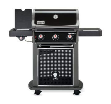 Weber Spirit E-320 Classic Gasgrill, 3 Brenner + Seitenkocher, 52 x 45cm Grillfläche, Warmhalterost, Deckelthermometer, abklappbarer Seitentisch (rechts), 4 Räder - Schwarz (46415079) - 5