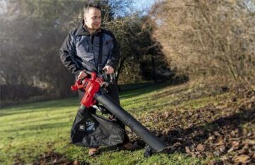 Einhell Elektro-Laubsauger GC-EL 3000 E, Räder, Leicht, Beutel (3.000 W, Saug-/Blasfunktion, verstellbarer Zusatzhandgriff, 45 L Fangsack, Blasluftstrom 300 km/h, max. Saugleistung 840 m³/h) - 4