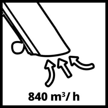 Einhell Elektro-Laubsauger GC-EL 3000 E, Räder, Leicht, Beutel (3.000 W, Saug-/Blasfunktion, verstellbarer Zusatzhandgriff, 45 L Fangsack, Blasluftstrom 300 km/h, max. Saugleistung 840 m³/h) - 9