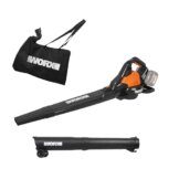 WORX WG583E.9 Akku-Laubbläser/Laubsauger 40V(2x20V) - 2 in 1 zum Laub Zusammenkehren & Aufsaugen - 35L Fangsack - ohne Akku und Ladegerät, Schwarz / Orange - 1